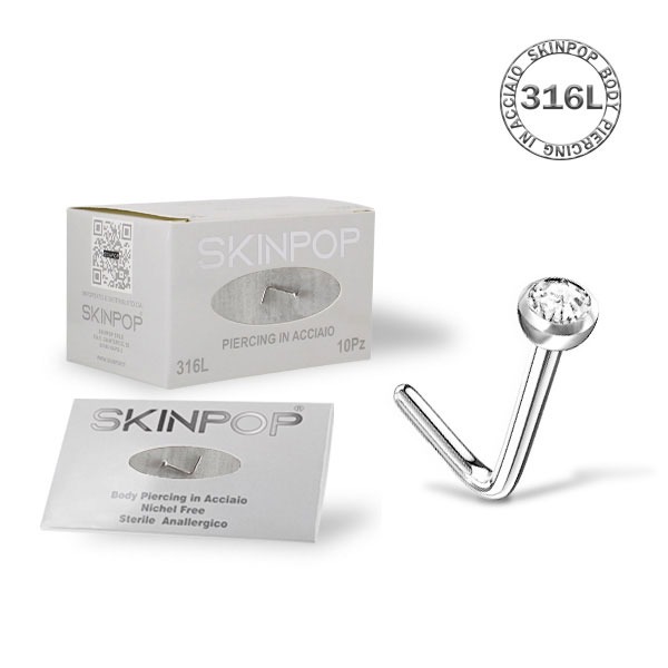 Nostril  L SKINPOP in Acciaio 316L con Cristalli Sterile 6,30 € – 20,00 €